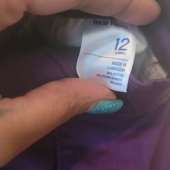 Old Navy Rockstar Dark Purple Cotton Denim Twill Jeans Pants - Picture 6 of 7